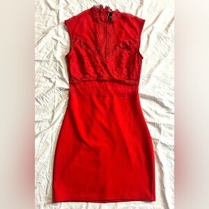 Windsor Elegant Red Lace Dress Size Small
